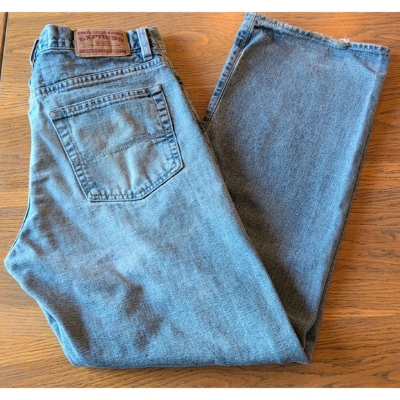 Express Quince Jeans Mens 31x30 100% Cotton Relaxed Straight Fit Denim - Picture 8 of 9